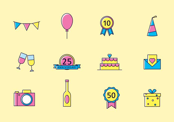700x490 Bright Anniversary Icons