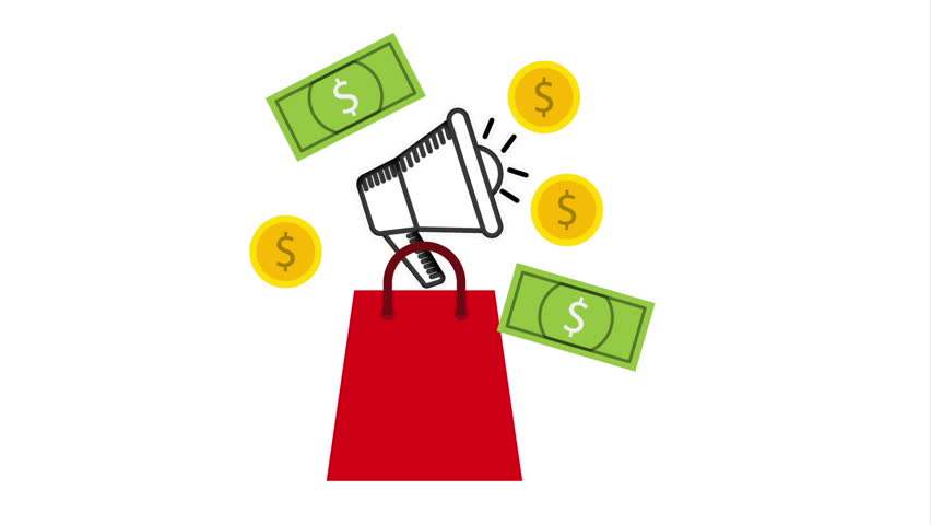 852x480 Announcement Icon Design, Video Animation Stock Footage Video