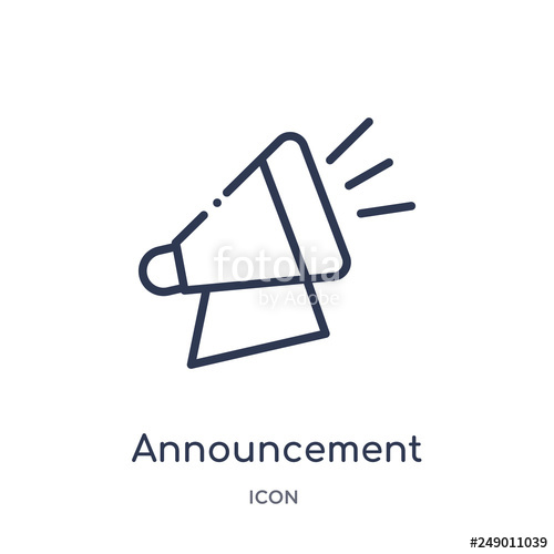 500x500 Announcement Icon From Social Media Marketing Outline Collection