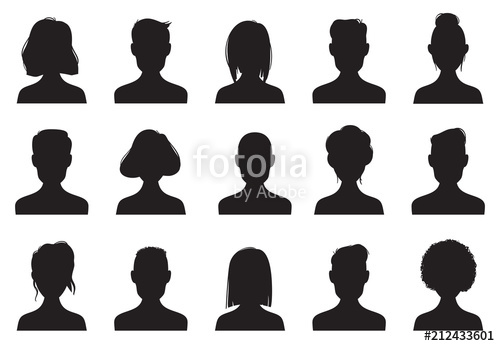 500x346 Profile Icons Silhouettes Anonymous People Face Silhouette, Woman
