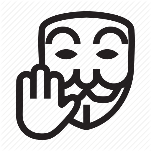 512x512 Anonymous, Emoticon, Hacker, Mask, Stop Icon