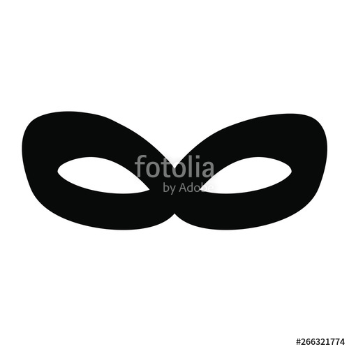 500x500 Black Anonymous Mask Vector Icon Illustration Stock Image