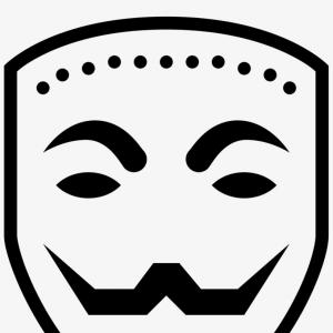 300x300 Photostock Vector Vendetta Mask Icon Digital Blue Catamart