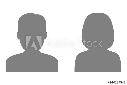 500x334 Anonymous Man And Woman Silhouettes Vector Icon