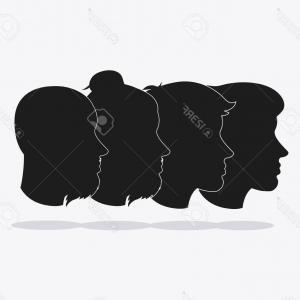 300x300 Woman And Man Head Silhouettes Anonymous Person Vector Lamaison