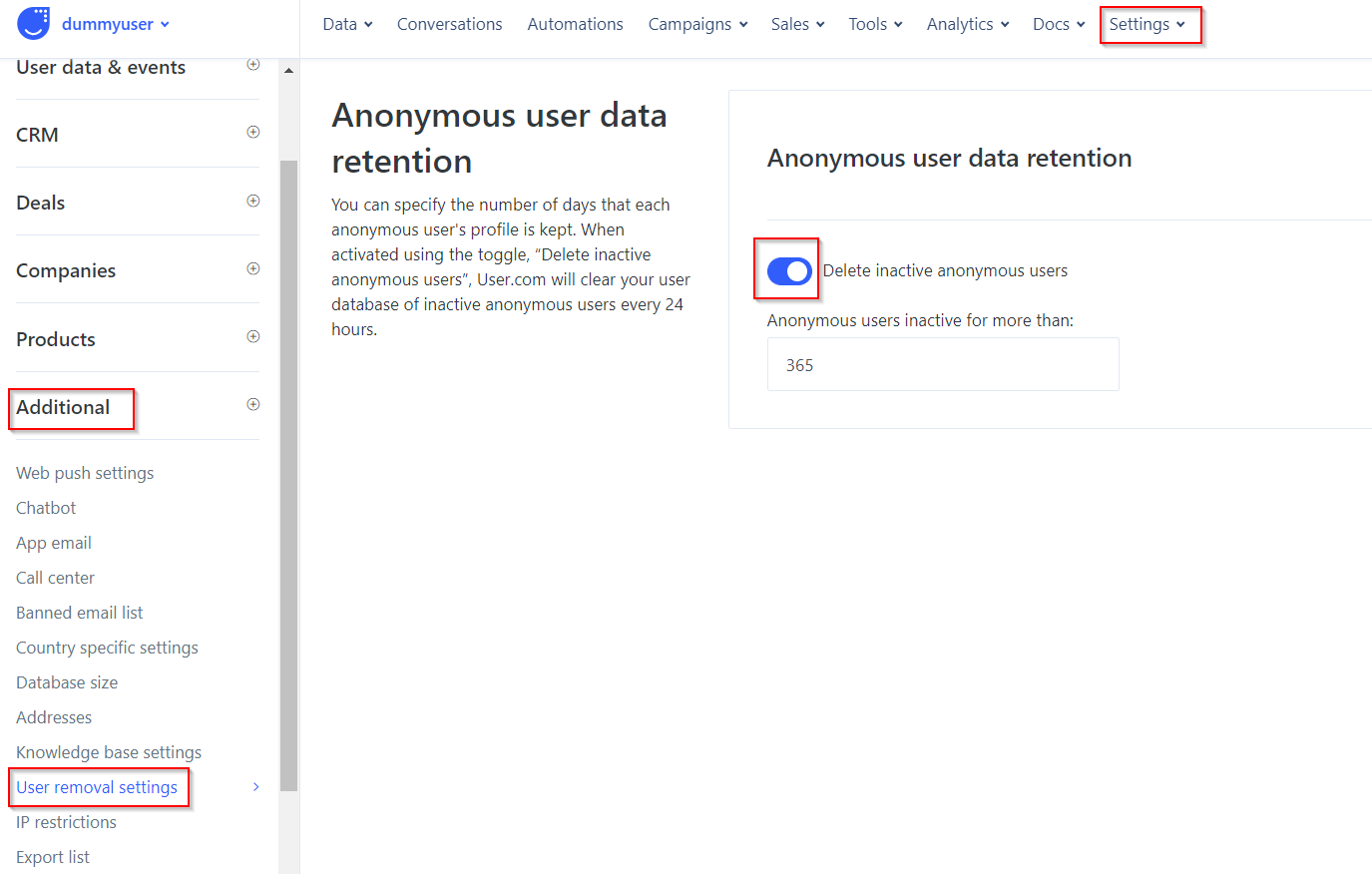 1375x876 Anonymous User Data Retention Settings Documentation