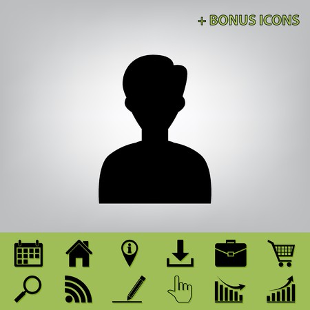 450x450 User Avatar Illustration Anonymous Sign Vector Black Icon