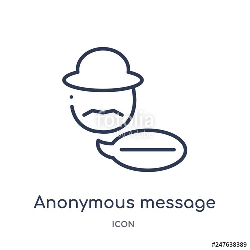 500x500 Anonymous Message Icon From User Interface Outline Collection
