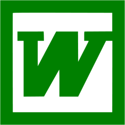 256x256 Green Word Icon