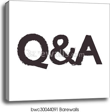 382x390 Question Answer Icon, Canvas Print Barewalls Posters Prints