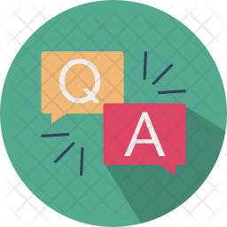256x256 Question Answer Icon Of Flat Style