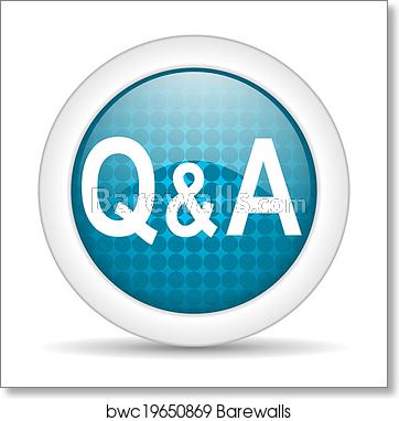 362x382 Question Answer Icon, Art Print Barewalls Posters Prints