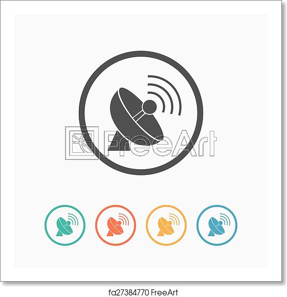 561x581 Free Art Print Of Simple Antenna Icon Parabolic Simple Flat