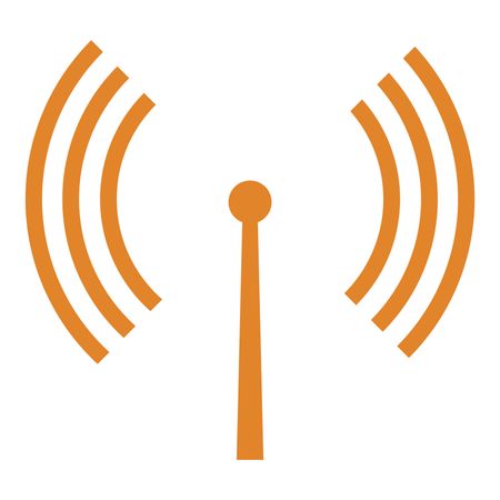 450x450 Vector Illustration Of Antenna Icon In Orange Freestock Icons