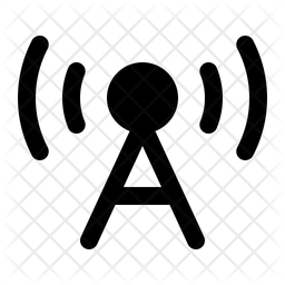 256x256 Antenna Icon Of Glyph Style