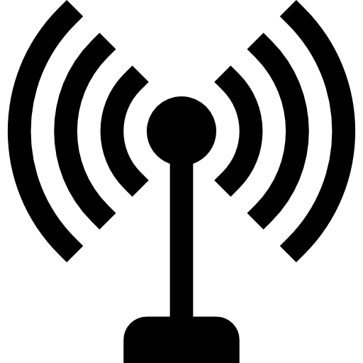 512x512 Antenna With Signal Lines Symbol