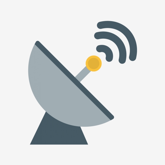 640x640 Satellite Dish Vector Icon, Antenna Icon, Dish Icon, Radar Icon