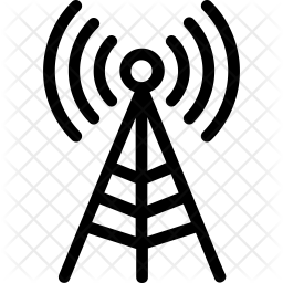 256x256 Wireless Antenna Icon Of Line Style
