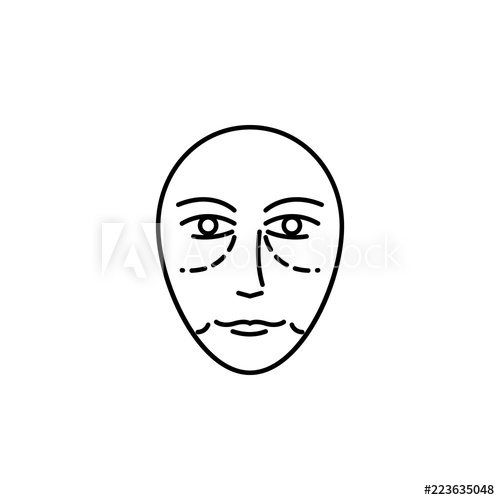 500x500 Antiaging Face Botox Icon Element Of Beauty And Anti Aging Icon