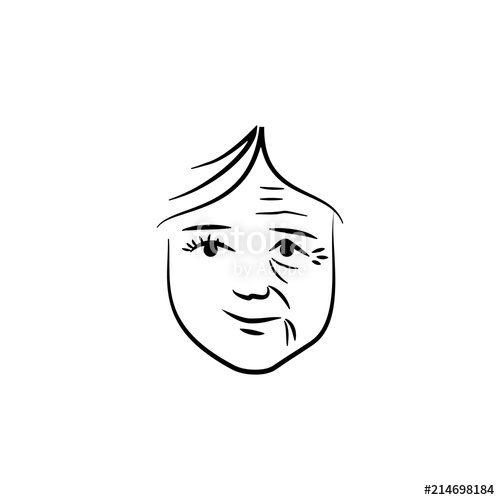 500x500 Wrinkles On Face Icon Element Of Anti Aging Icon For Mobile