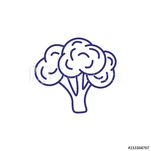 500x500 Cauliflower Line Icon Vegetable, Antioxidant, Broccoli Nutrition