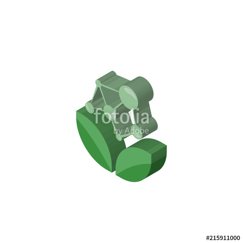 500x500 Antioxidant Isometric Right Top View Icon Stock Image