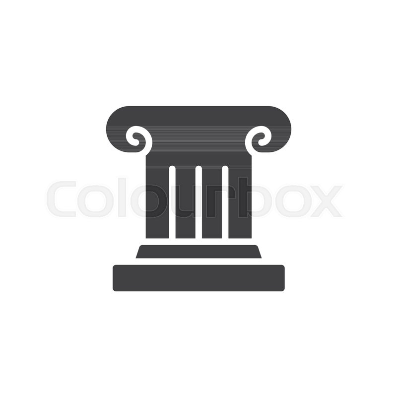 800x800 Antique Column Icon Vector, Filled Stock Vector Colourbox