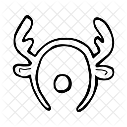 256x256 Antler Icon Of Doodle Style