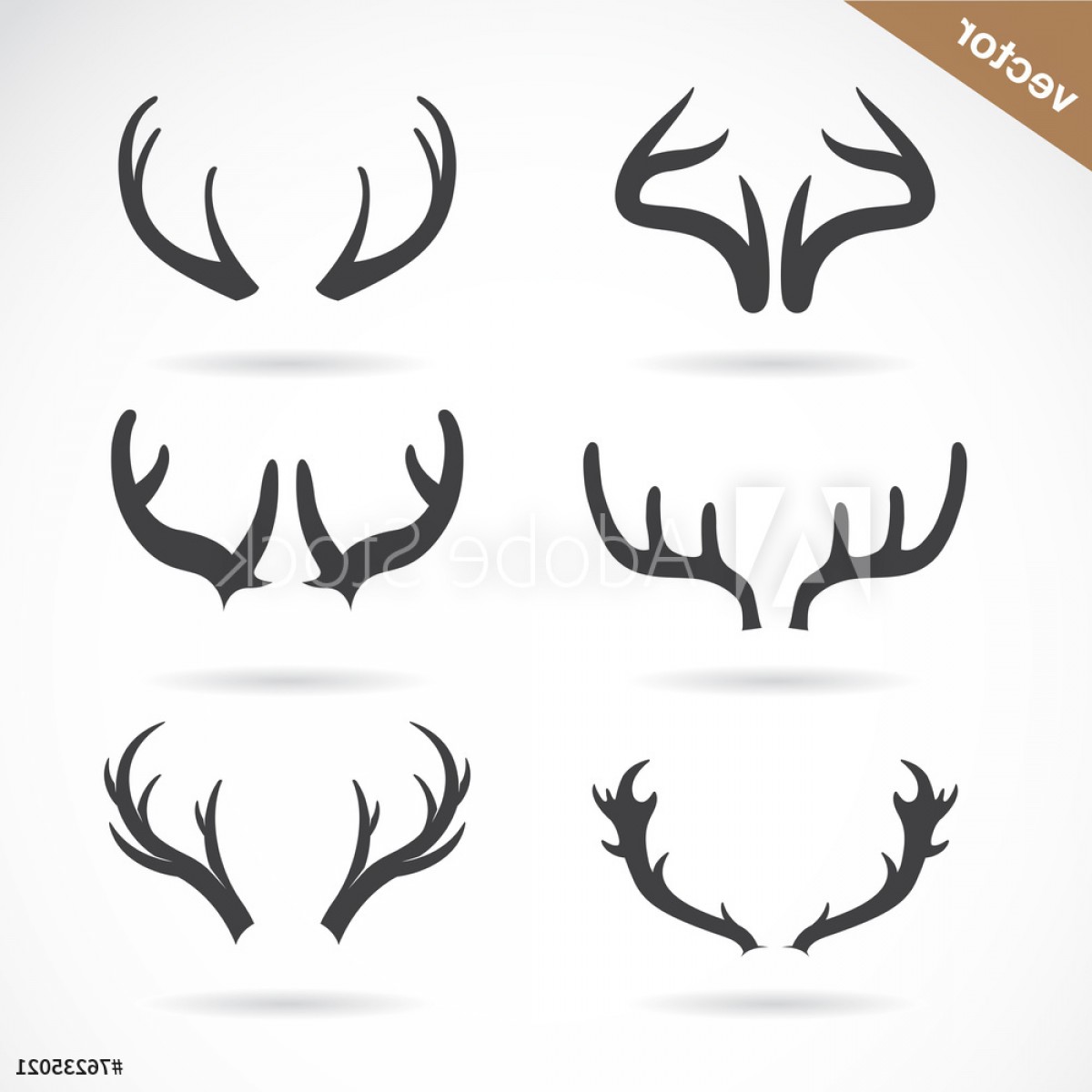 1200x1200 Antler Vector Art Hoodamath