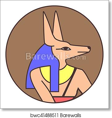 362x382 Anubis Icon, Art Print Barewalls Posters Prints
