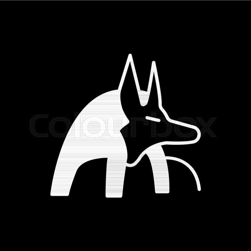 800x800 Egyptian God Anubis Icon Silhouette Stock Vector Colourbox