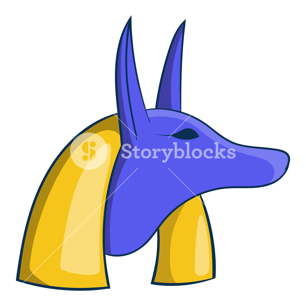 1000x1000 Ancient Egyptian God Anubis Icon Cartoon Illustration Of Anubis