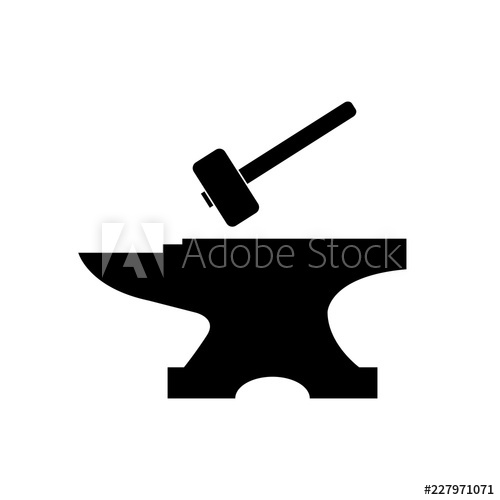 Anvil Icon, Logo On White Background 500x500 Anvil Icon, Logo On White Background