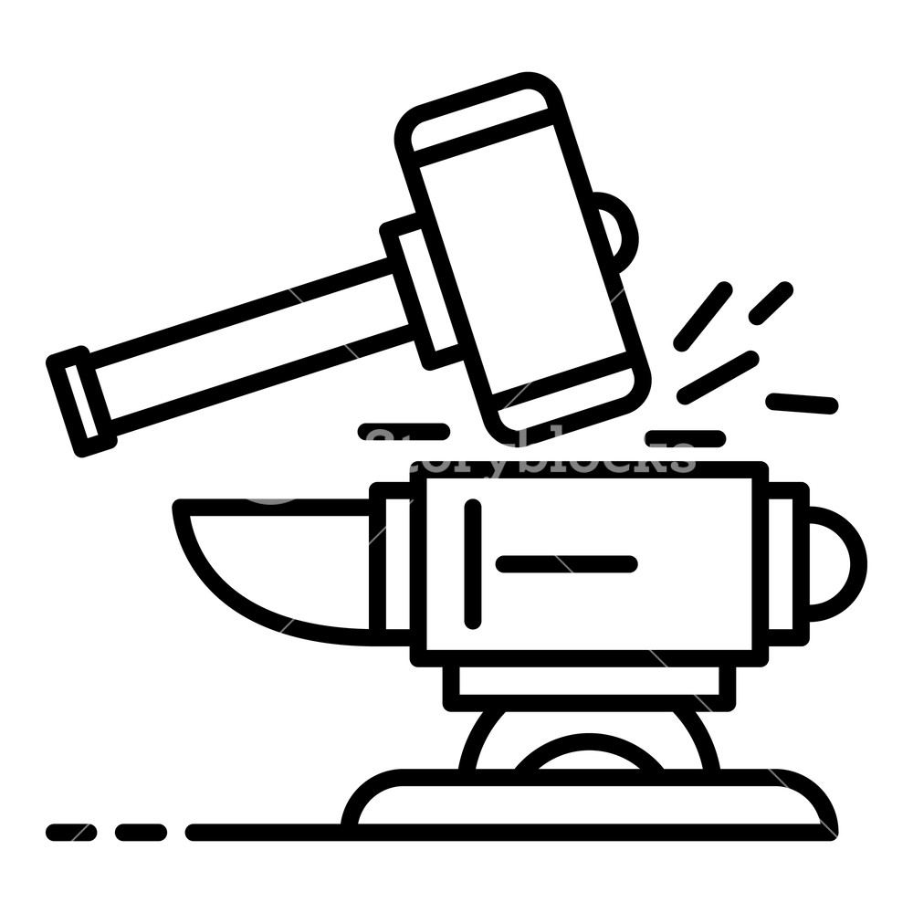 Hammer Anvil Icon Outline Hammer Anvil Vector Icon For Web Design 1000x1000 Hammer Anvil Icon Outline Hammer Anvil Vector Icon For Web Design