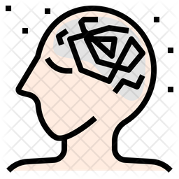 256x256 Anxiety Icon Of Colored Outline Style