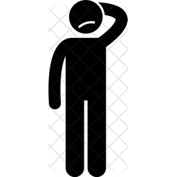 256x256 Anxiety Icon Of Glyph Style