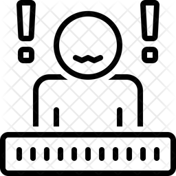 256x256 Anxiety Icon Of Line Style