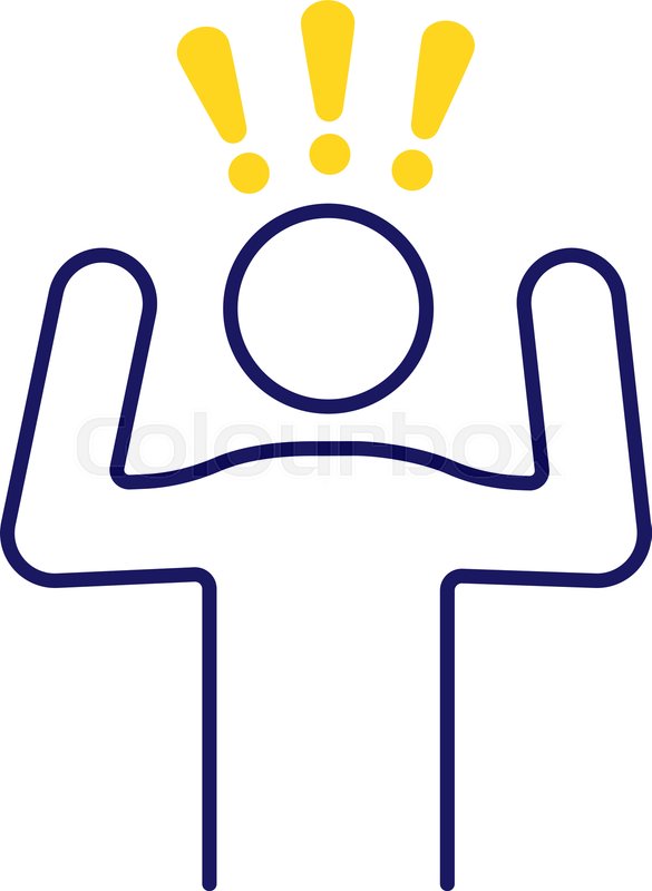 585x800 Anxiety Color Icon Panic Attack Stock Vector Colourbox