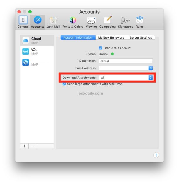 610x629 How To Fix Mail Not Showing Attachments In Mac Os Sierra
