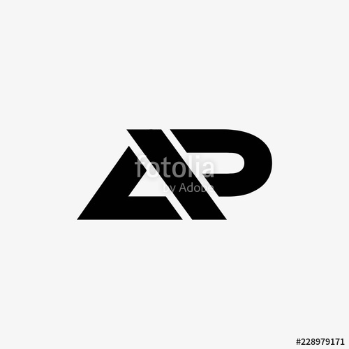 500x500 Ap A P Letter Logo Design In Black Colors Creative Modern Letters