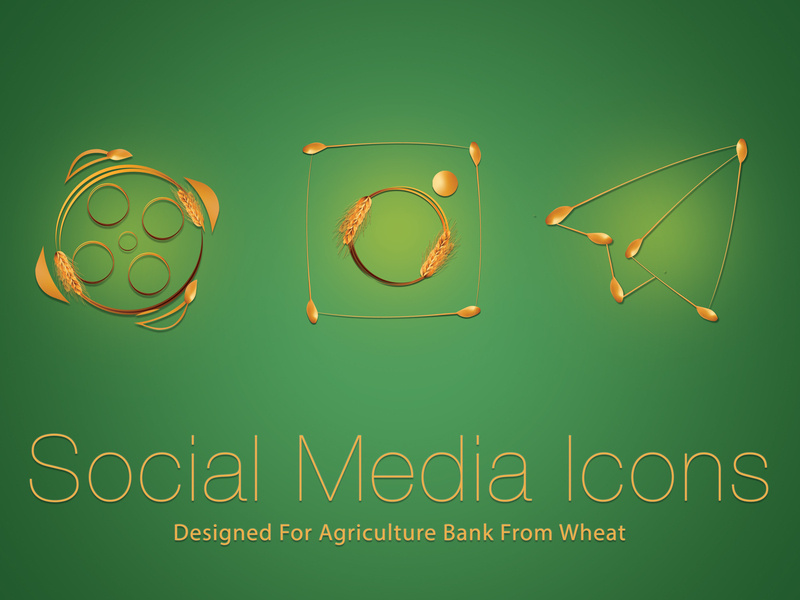 800x600 Social Media Icons Made Of Wheat