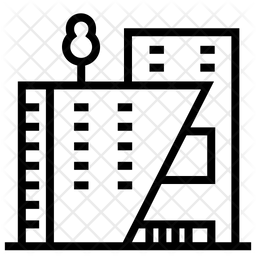 256x256 Apartment Building Icon Of Line Style