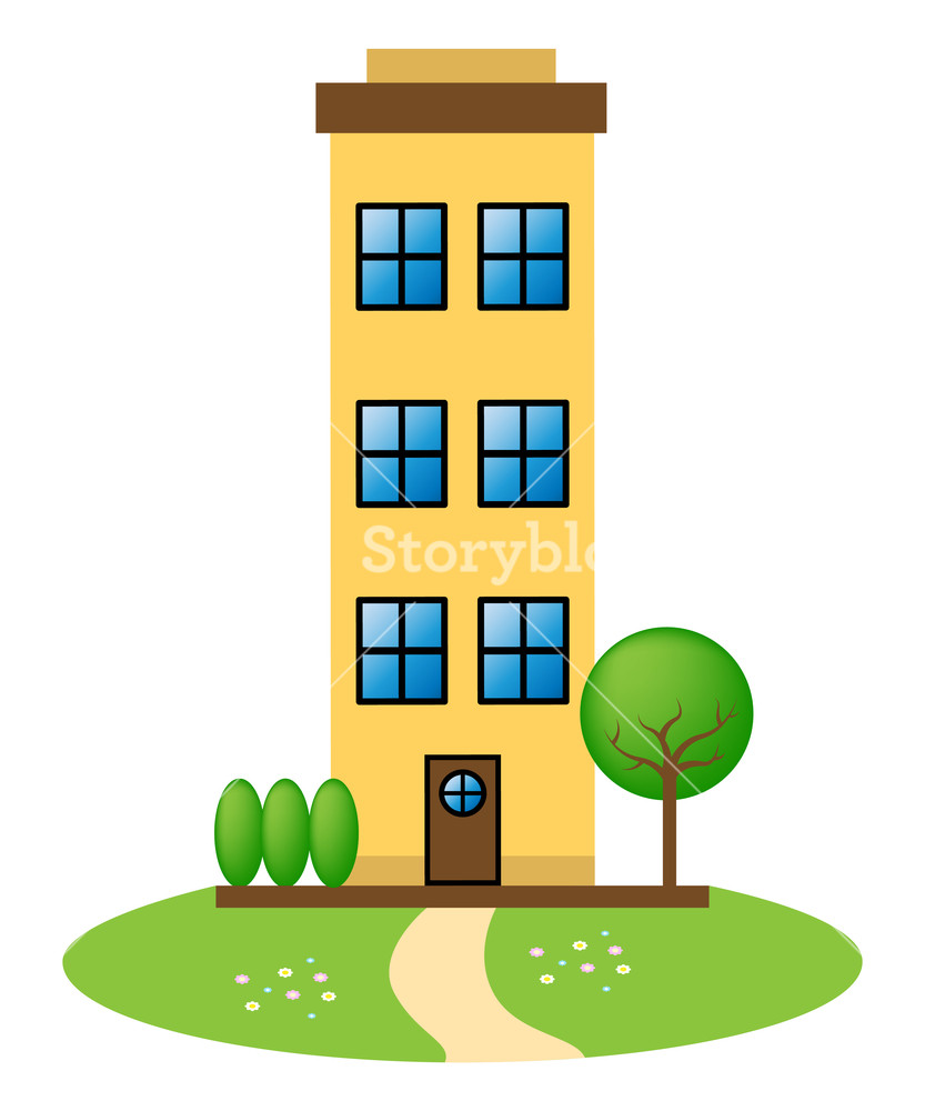 833x1000 Apartment Building Icon Represents Condo Property Illustration