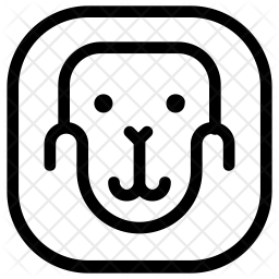 256x256 Ape Icon Of Flat Style