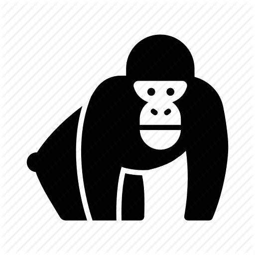 512x512 Africa, Animal, Ape, Gorilla, Mammal, Monkey, Wildlife Icon