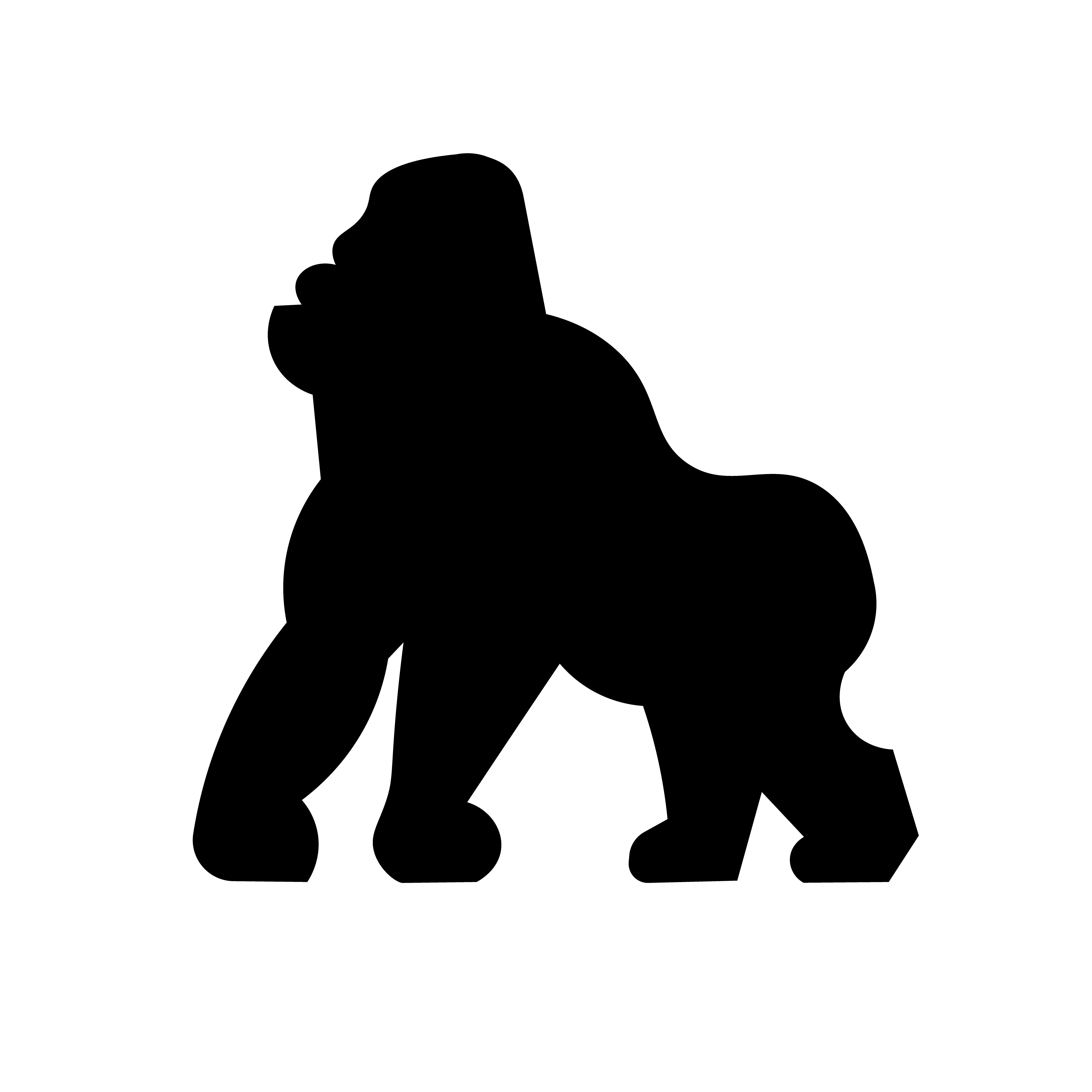 5000x5000 Gorilla Icon Free Vector Art
