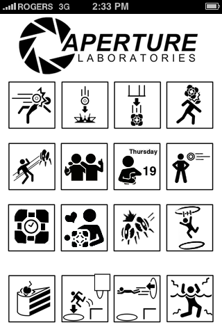 320x480 Aperture Science Theme Board Aperture Science, Science Icons