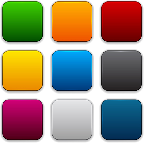 500x497 App Button Icons Colored Vector Set Free Download