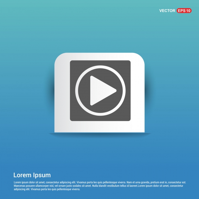 640x640 Play Button Icon Blue Sticker Button, App, Application, Arrow Png