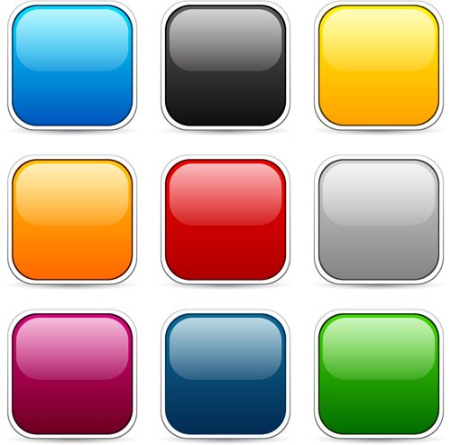 500x493 App Button Icons Colored Vector Set Internet